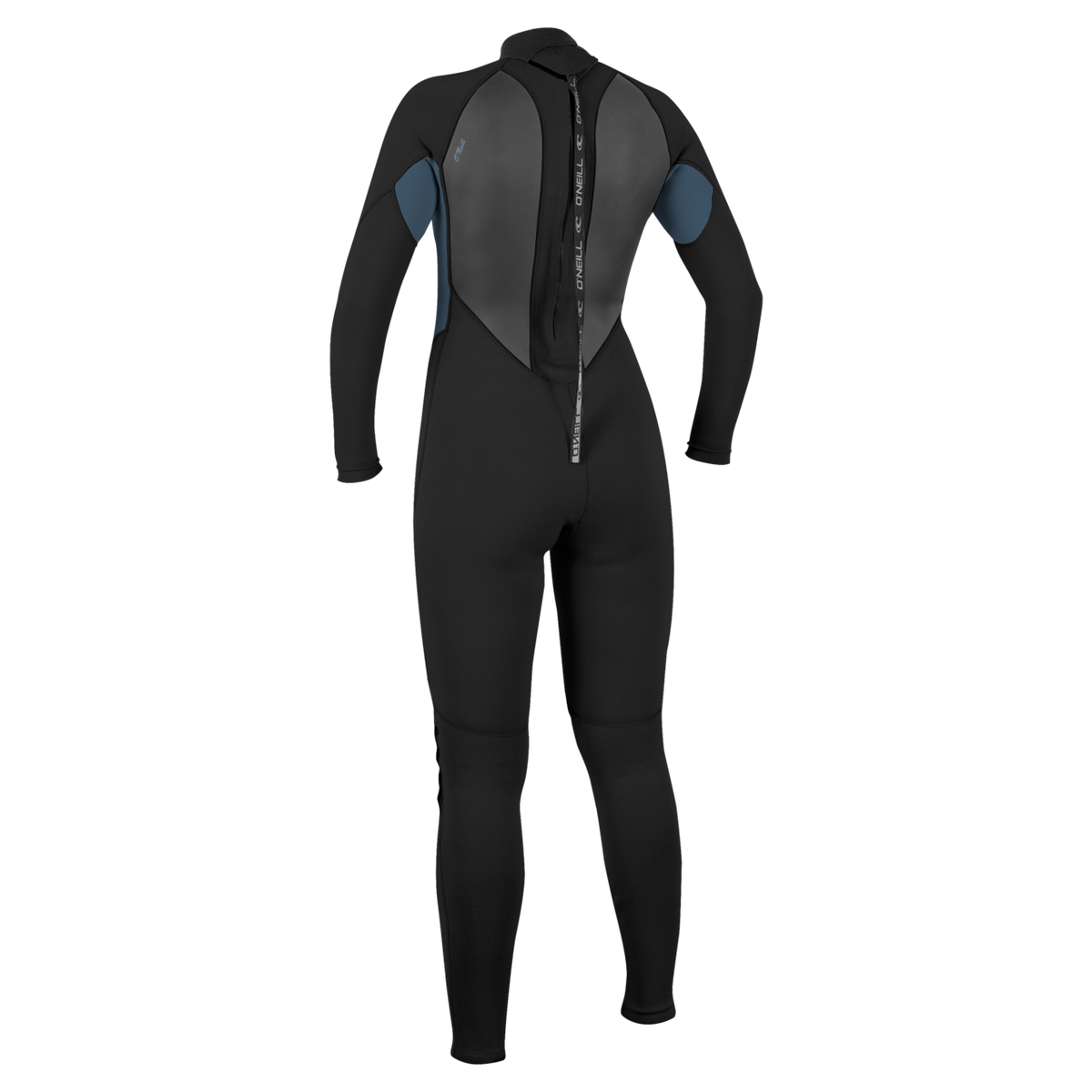O'Neill Women's Reactor-2 3/2mm Back Zip Full Wetsuit — Black/Copenblue (IS7) — additional view