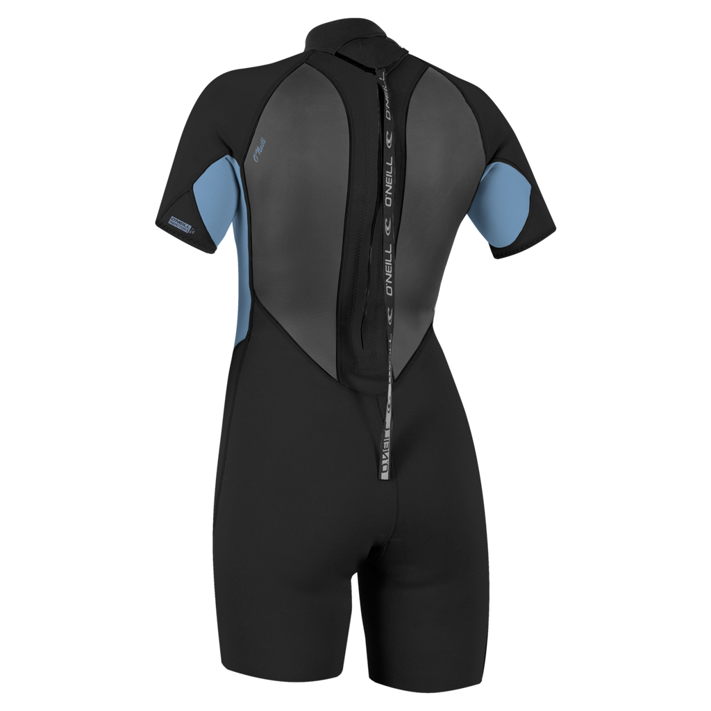 O'Neill Women's Reactor-2 2mm Back Zip Short Sleeve Spring Wetsuit — Black/Copenblue (IS7) — additional view