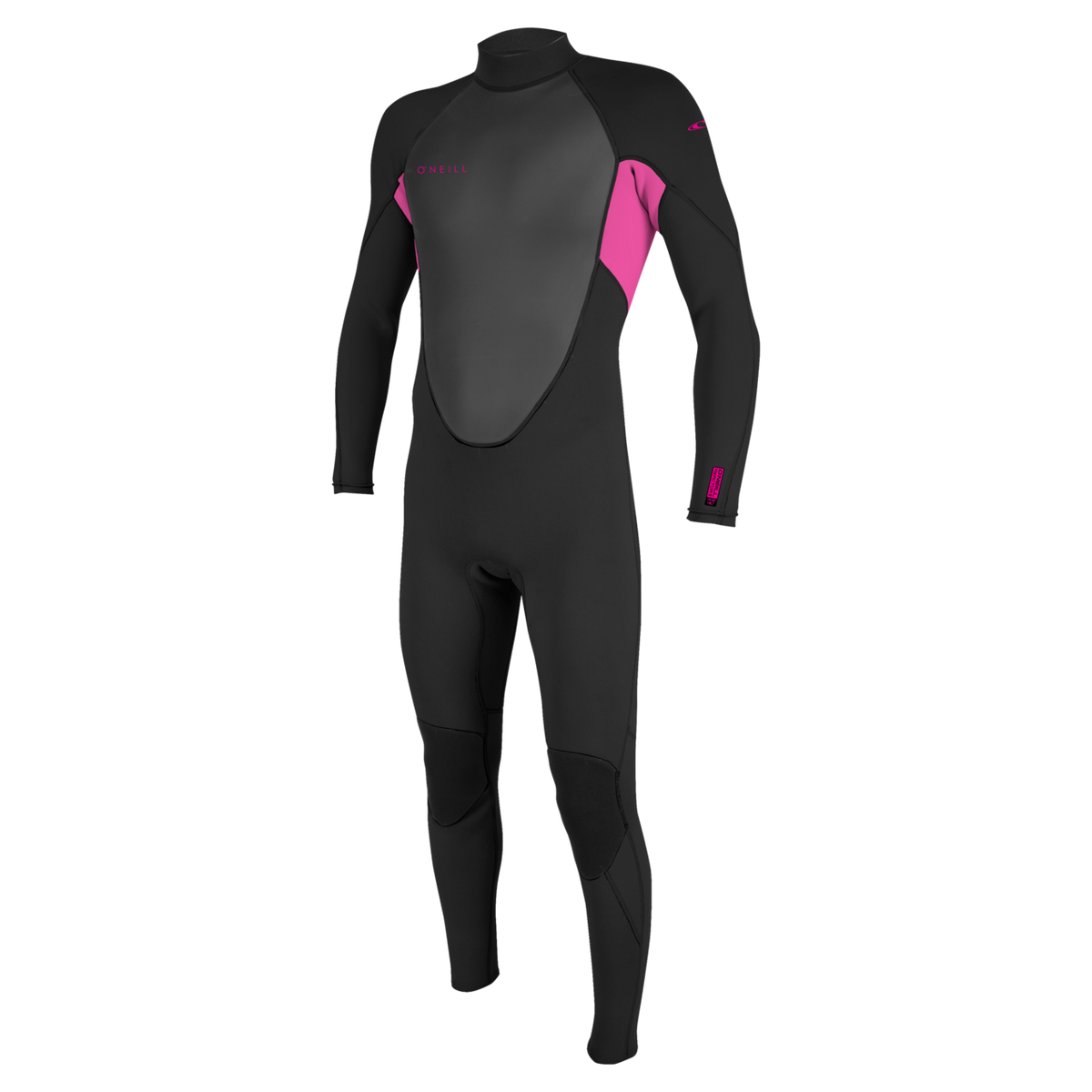 O'Neill Youth Reactor-2 3/2mm Back Zip Full Wetsuit — Black/Berry (C09) — front