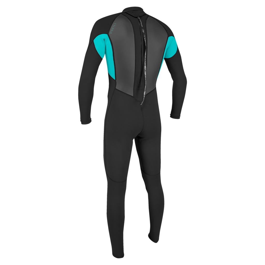 O'Neill Youth Reactor-2 3/2mm Back Zip Full Wetsuit — Black/Light Aqua (Z94) — additional view