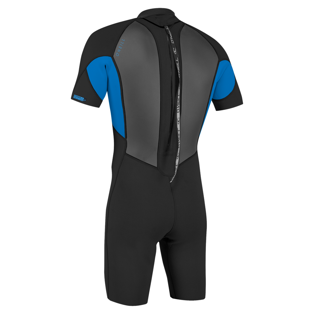 O'Neill Youth Reactor-2 2mm Back Zip Short Sleeve Spring Wetsuit — Black/Ocean (EJ7) — additional view