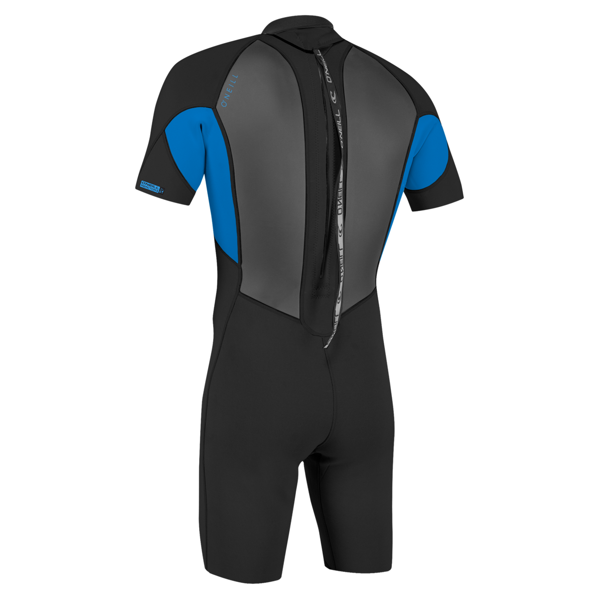 O'Neill Youth Reactor-2 2mm Back Zip Short Sleeve Spring Wetsuit — Black/Ocean (EJ7) — additional view