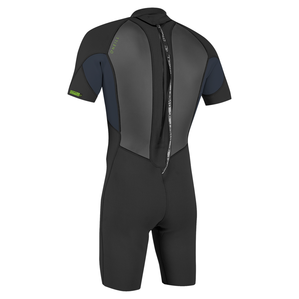 O'Neill Youth Reactor-2 2mm Back Zip Short Sleeve Spring Wetsuit — Black/Slate (L43) — additional view