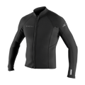 O'Neill Men's Reactor-2 1.5mm Front Zip Jacket — Black/Black (A00) — front