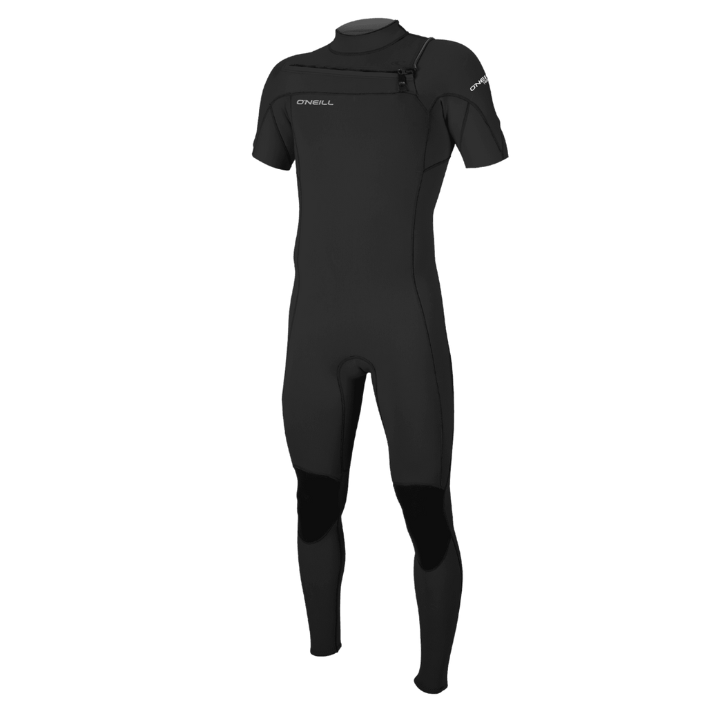 O'Neill Men's Hammer 2mm Chest Zip Short Sleeve Full Wetsuit — Black/Black/Black (A05) — front