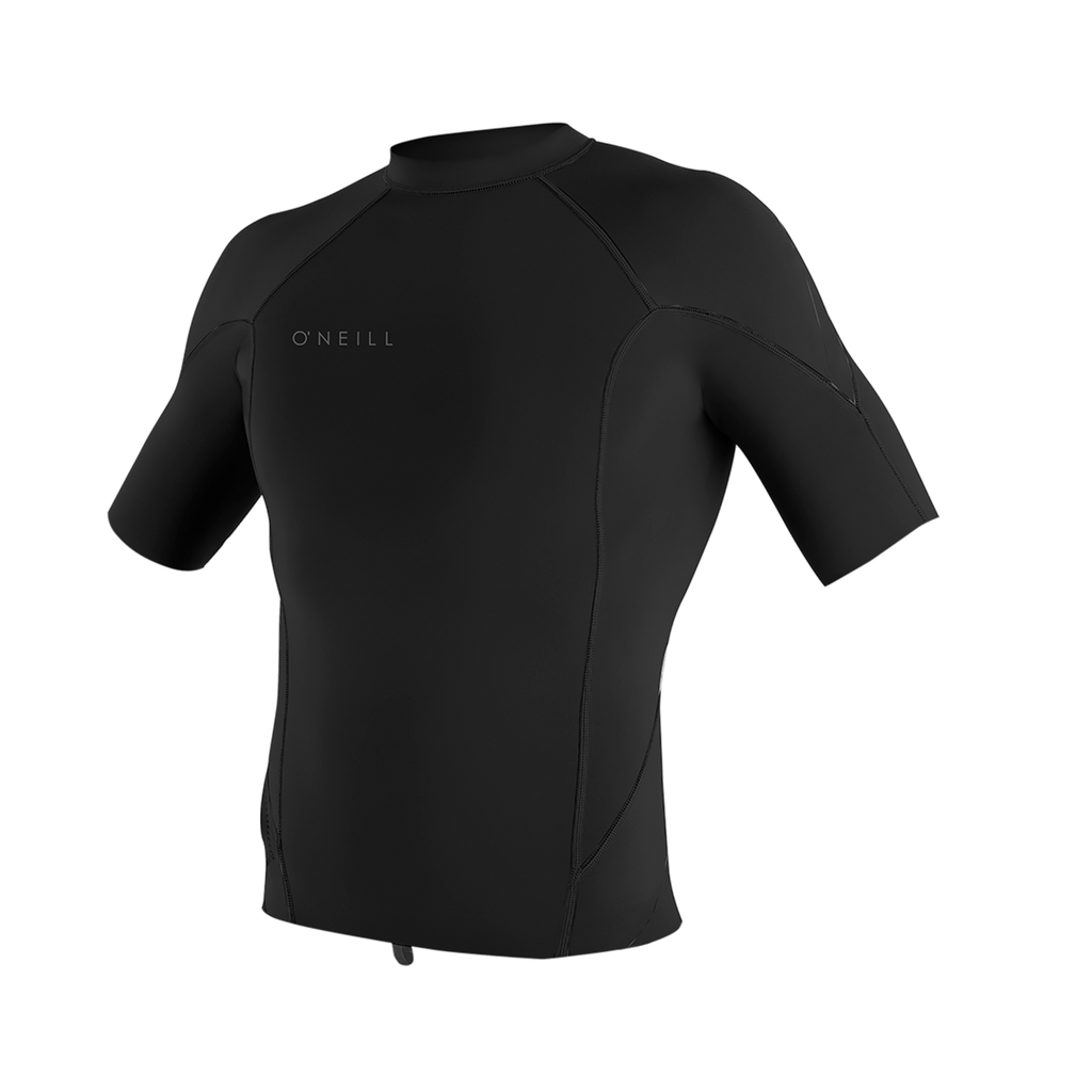O'Neill Men's Reactor-2 1mm Short Sleeve Top — Black/Black/Black (A05) — front