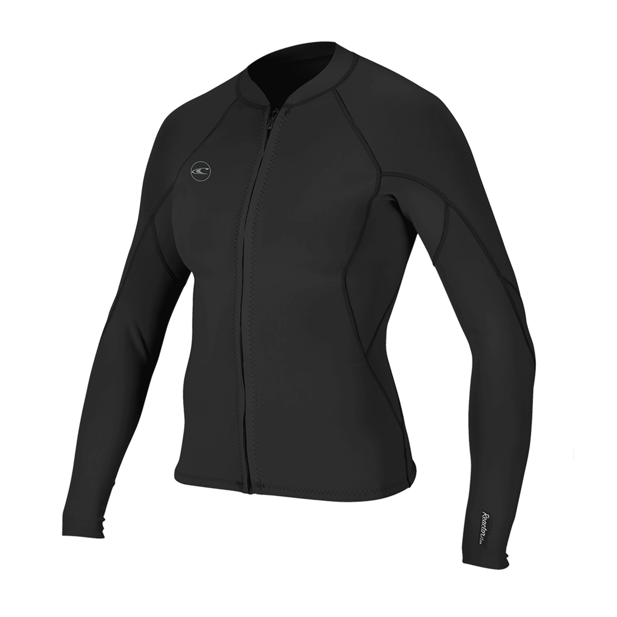 O'Neill Women's Reactor-2 1.5mm Front Zip Jacket — Black/Black (A00) — front