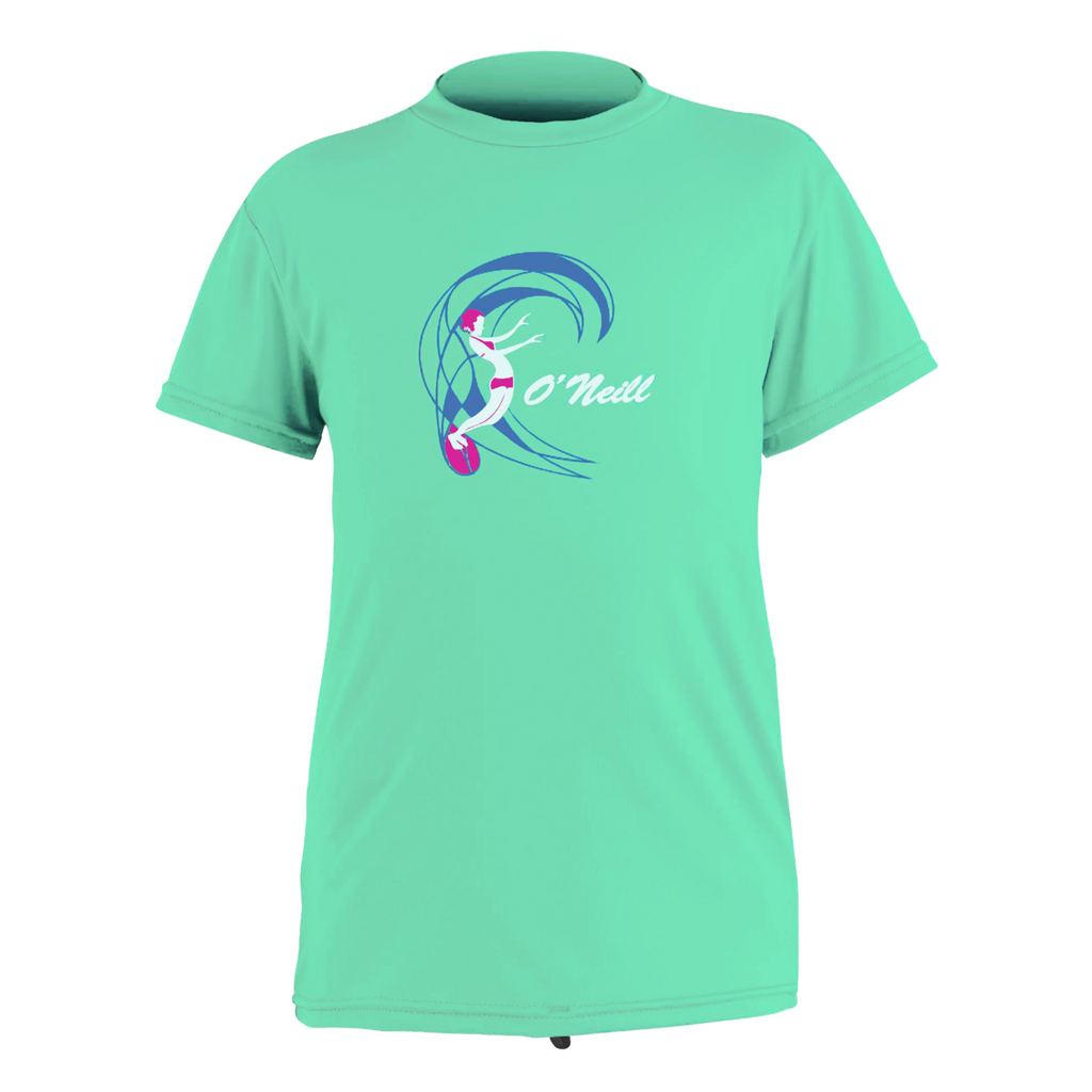 O'Neill Toddler O'Zone Short Sleeve Sun Shirt - Girls — Lightaqua (216) — front