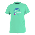 O'Neill Toddler O'Zone Short Sleeve Sun Shirt - Girls — Lightaqua (216) — front