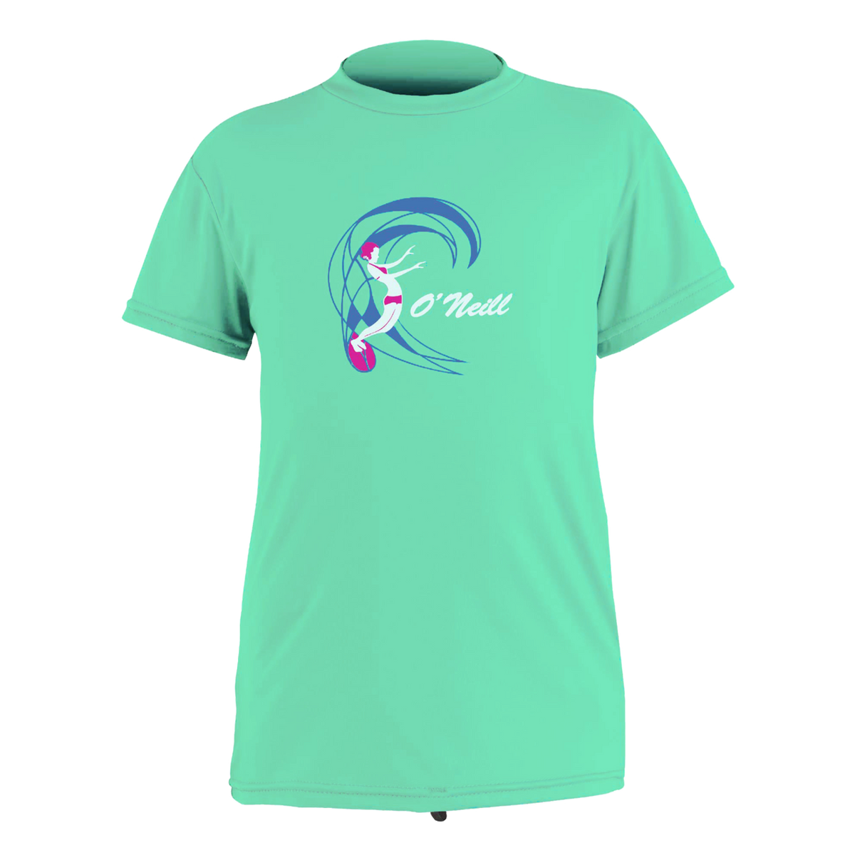 O'Neill Toddler O'Zone Short Sleeve Sun Shirt - Girls — Lightaqua (216) — front