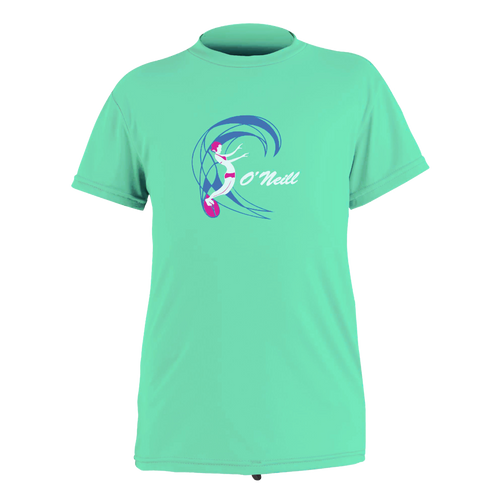 O'Neill Toddler O'Zone Short Sleeve Sun Shirt - Girls — Lightaqua (216) — front