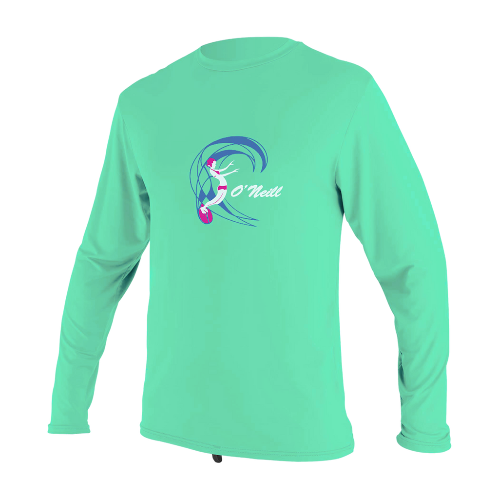 O'Neill Toddler O'Zone Long Sleeve Sun Shirt - Girls — Lightaqua (216) — front