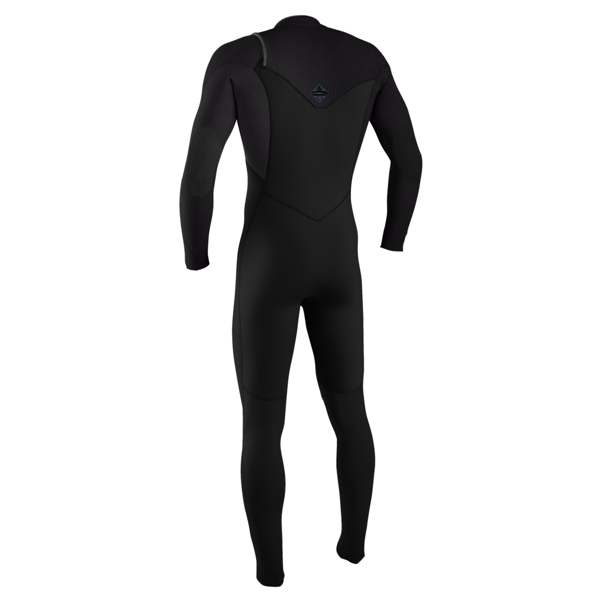 O'Neill Youth Hyperfreak 4/3mm+ Chest Zip Full Wetsuit — Black/Tempsteel/Tempsteel (IQ1) — additional view