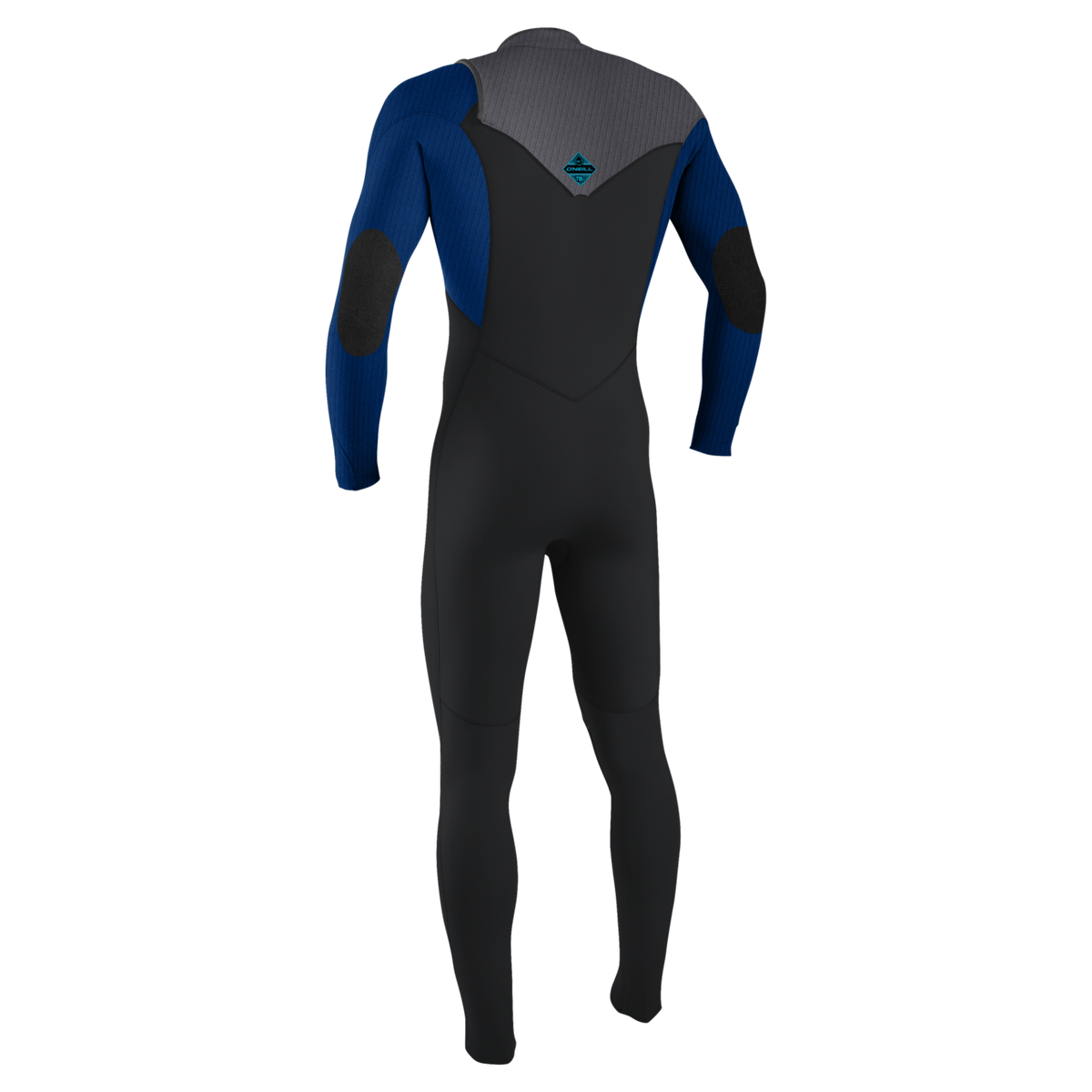 O'Neill Youth Hyperfreak 4/3mm+ Chest Zip Full Wetsuit — Tempsteel/Twilightblue/Smoke (IU2) — additional view