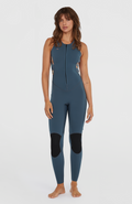 O'Neill Women's Bahia 2/1mm Front Zip Long Sleeve Short Spring Wetsuit — Copenblu/Ptdtrpcs/Copenblu (IL5)