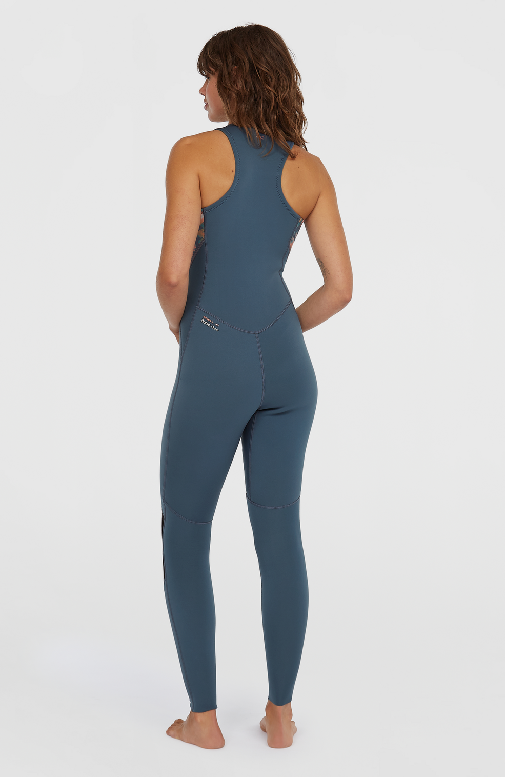 O'Neill Women's Bahia 2/1mm Front Zip Long Sleeve Short Spring Wetsuit — Copenblu/Ptdtrpcs/Copenblu (IL5)