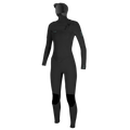 O'Neill Women's Epic 6/5/4mm Chest Zip with Hood Full Wetsuit — Black/Black (A00) — front