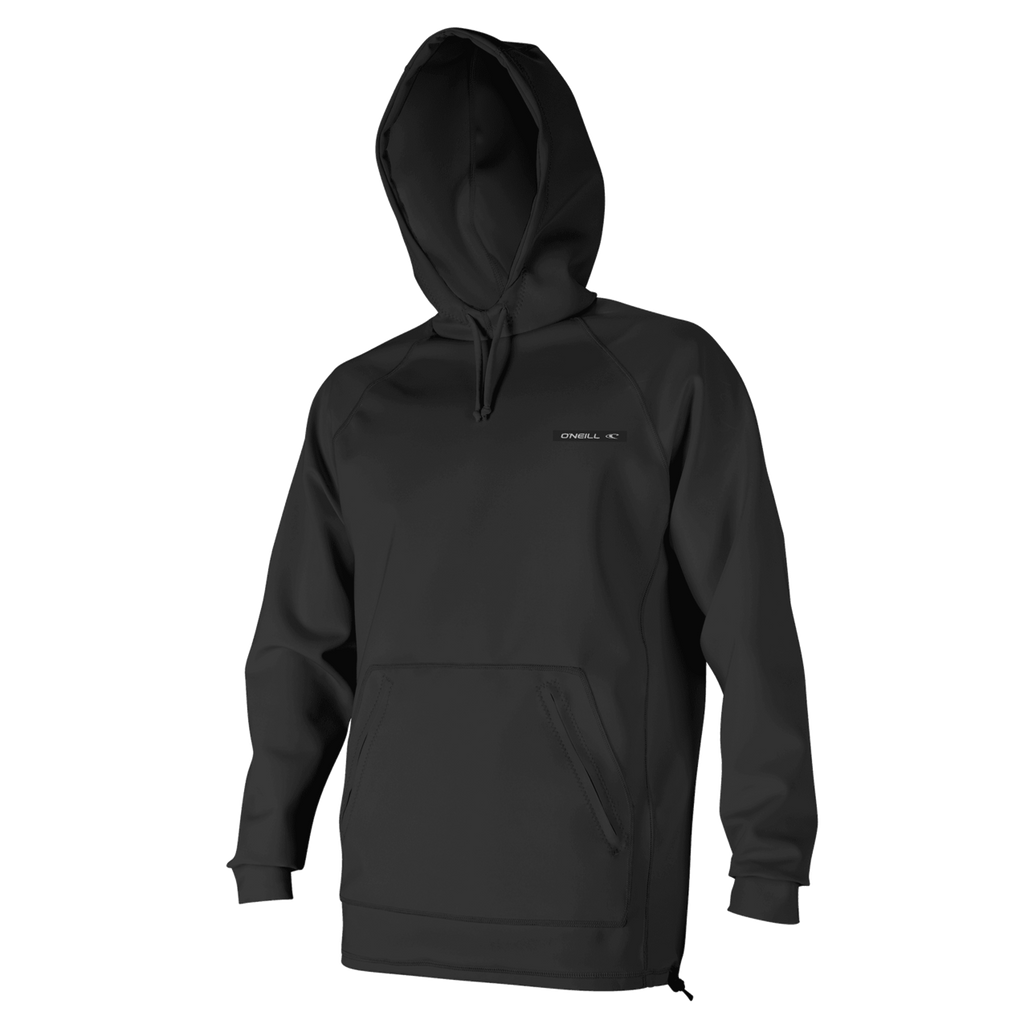 O'Neill Reactor-2 0.5mm Long Sleeve Hoodie — Black/Black (A00) — front