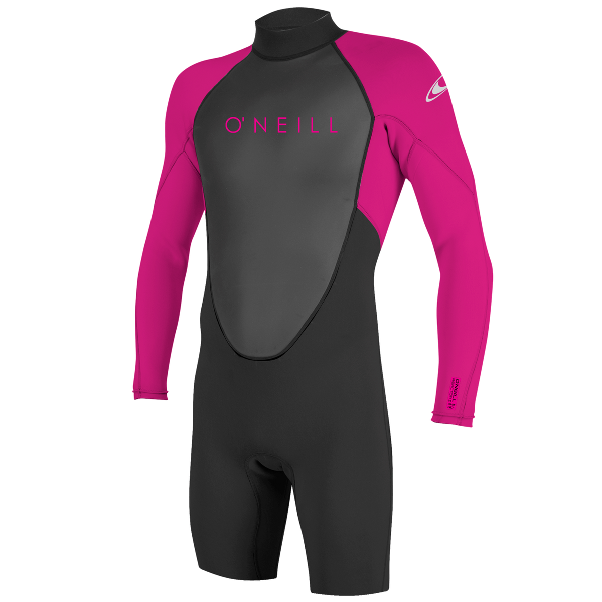 O'Neill Youth Reactor-2 2mm Back Zip Long Sleeve Spring Wetsuit — Black/Berry (C09) — front