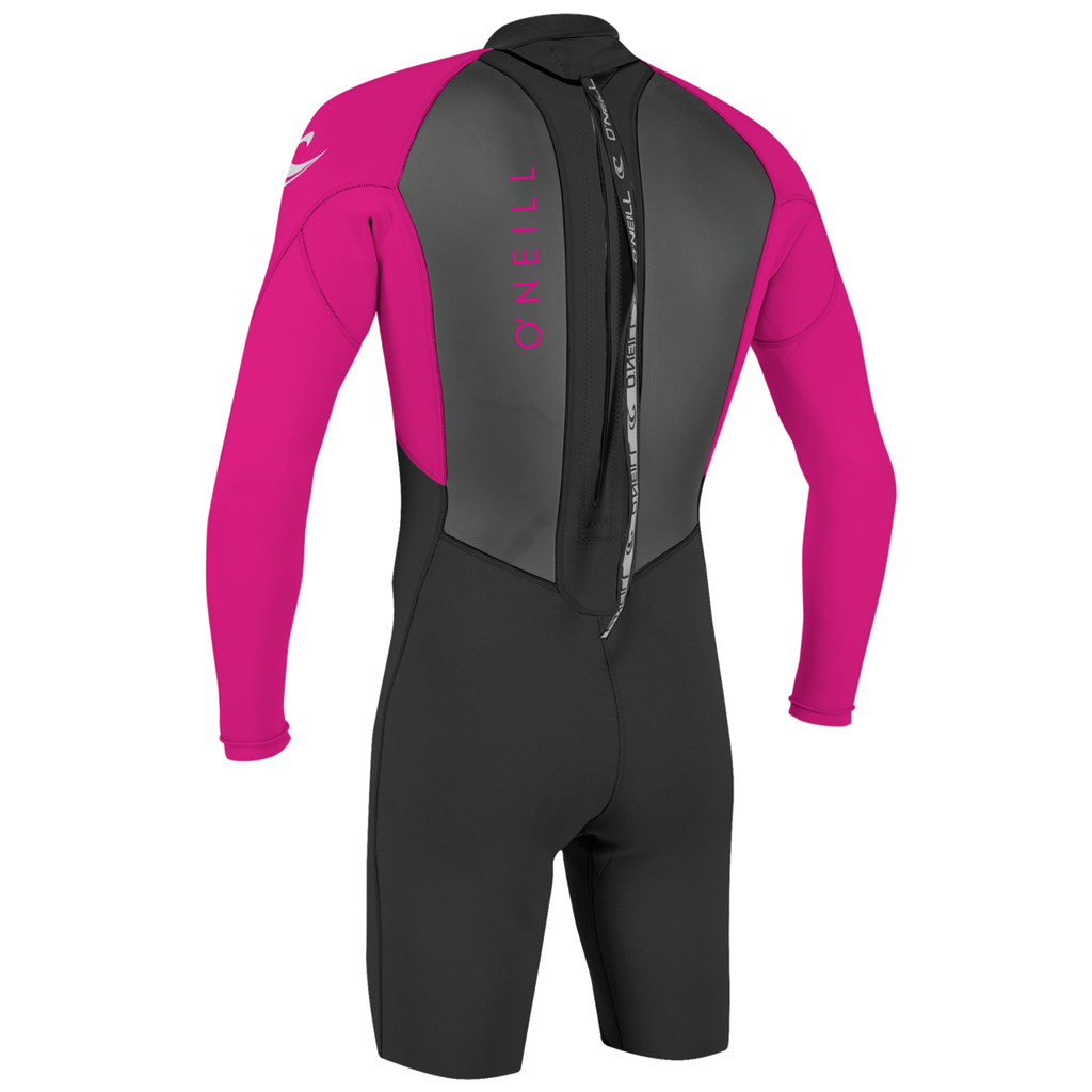 O'Neill Youth Reactor-2 2mm Back Zip Long Sleeve Spring Wetsuit — Black/Berry (C09) — additional view