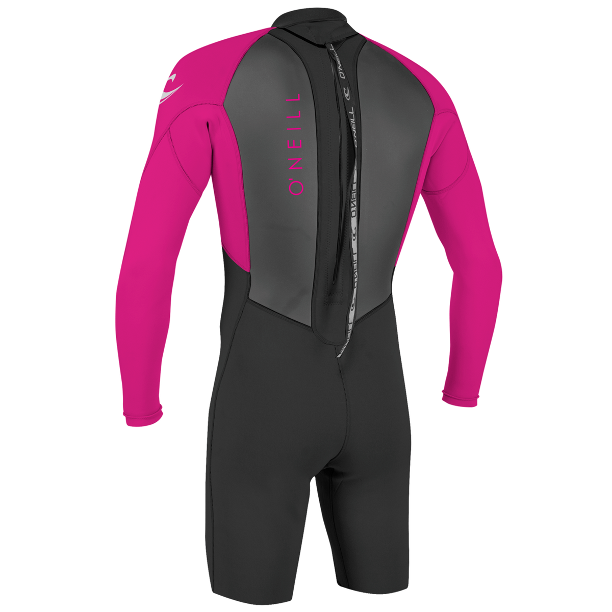 O'Neill Youth Reactor-2 2mm Back Zip Long Sleeve Spring Wetsuit — Black/Berry (C09) — additional view