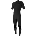 O'Neill Men's Hyperfreak 2mm Chest Zip Short Sleeve Full Wetsuit — Black/Black (A00) — front