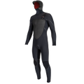 O'Neill Men's Psycho Tech 6/4mm+ Chest Zip with Hood Wetsuit — Black/Black (A00) — front