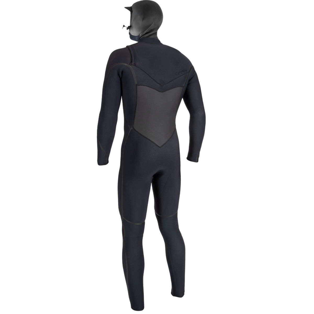 O'Neill Men's Psycho Tech 6/4mm+ Chest Zip with Hood Wetsuit — Black/Black (A00) — additional view