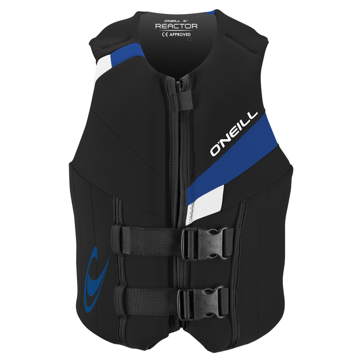 O'Neill Youth Reactor ISO 50N Vest — Hz8 Blk/White/Pac (HZ8) — front