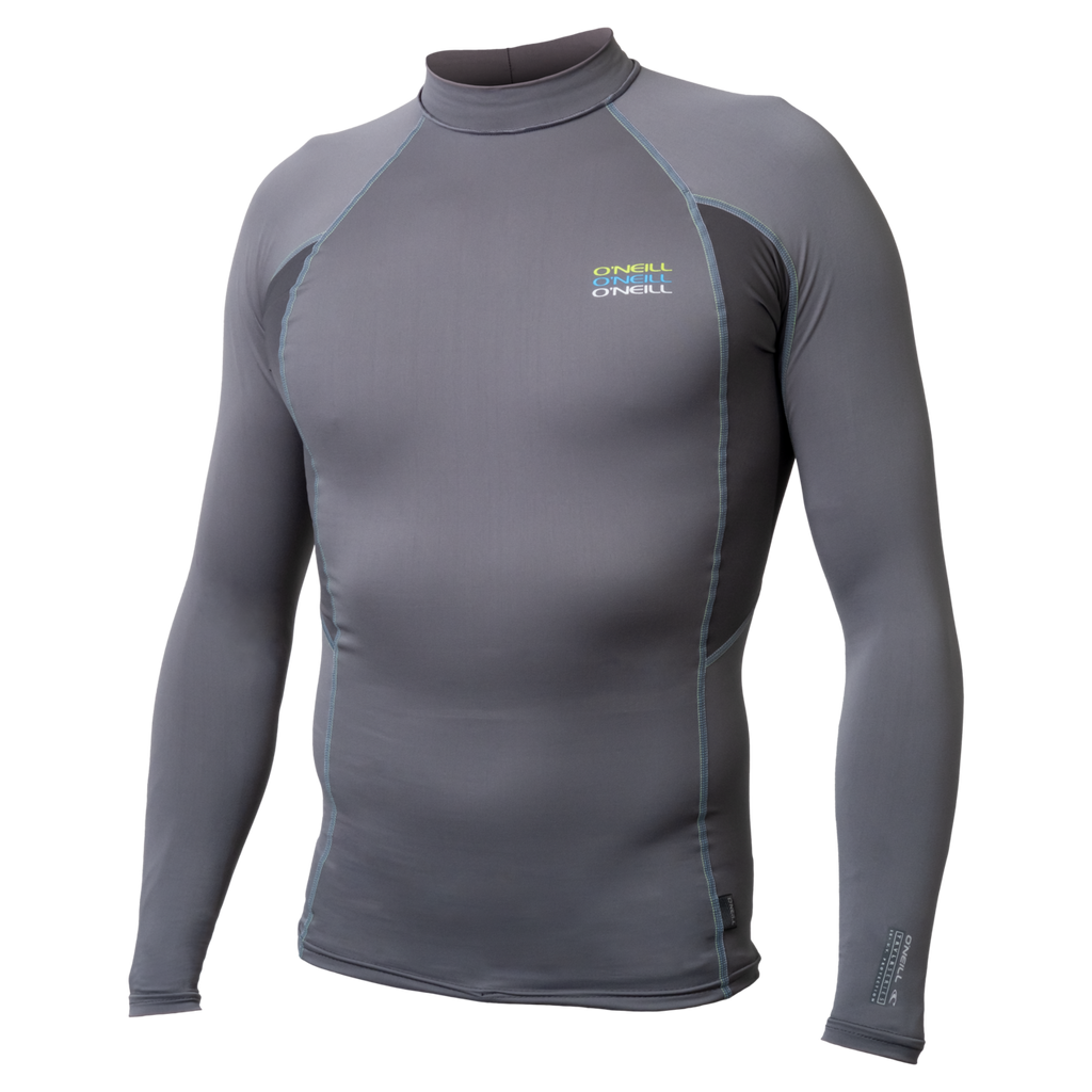 O'Neill Men's Trvlr Graphic Skins Long Sleeve Rash Guard — Smk/Grp/Smk:Multi(Tri-Glo) (IK6) — front