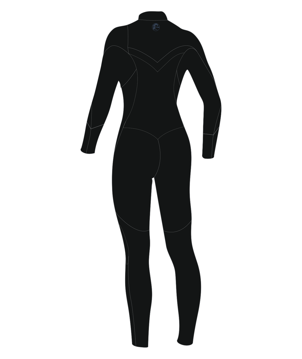 O'Neill Women's O'Riginal RG8 3/2mm Chest Zip Full Wetsuit — Black/Black/Black (A05) — additional view