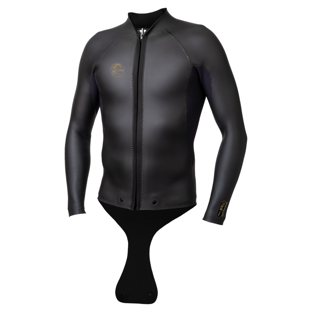 O'Neill Men's O'Riginal 2mm Beavertail Full Zip Jacket — Black/Black (A00) — front