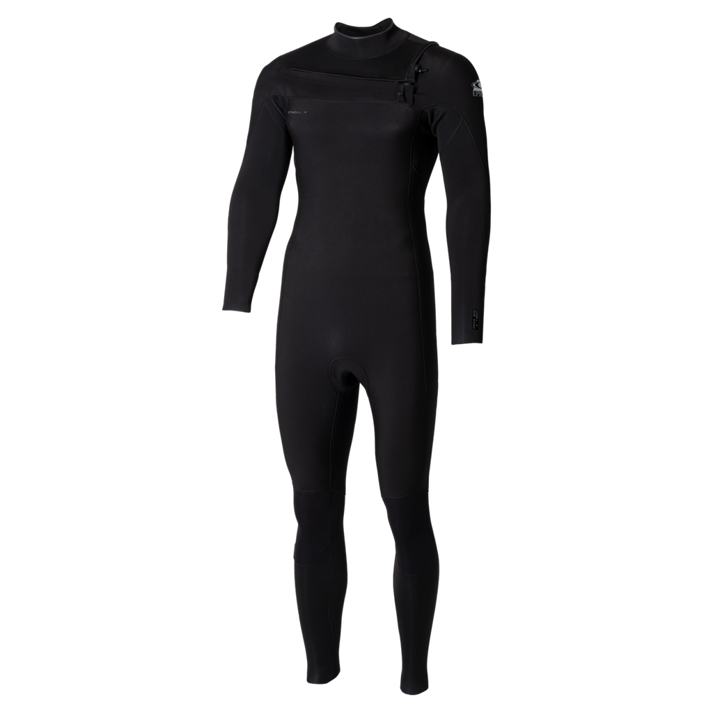 O'Neill Men's Epic 4/3mm Chest Zip Full Wetsuit — Black/Black/Black (A05) — front