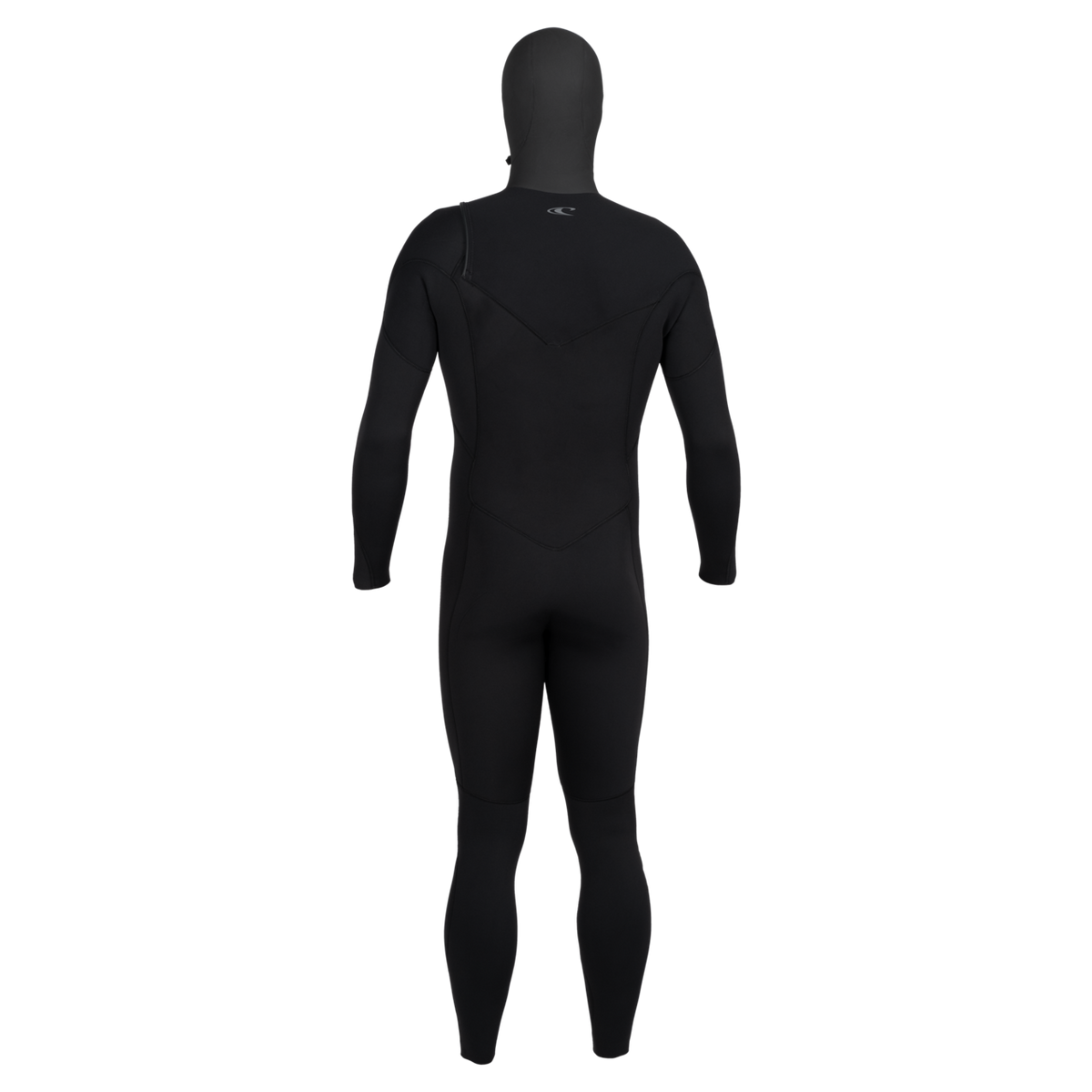 O'Neill Epic 6/4mm Hooded Chest Zip Men's Wetsuit in black - back view