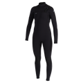 O'Neill Women's Epic 5/4mm Chest Zip Full Wetsuit — Black/Black/Black (A05) — front