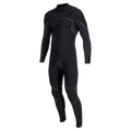 O'Neill Men's Hyperfreak Fire 3/2mm+ Chest Zip Full Wetsuit — Black/Black (A00) — front