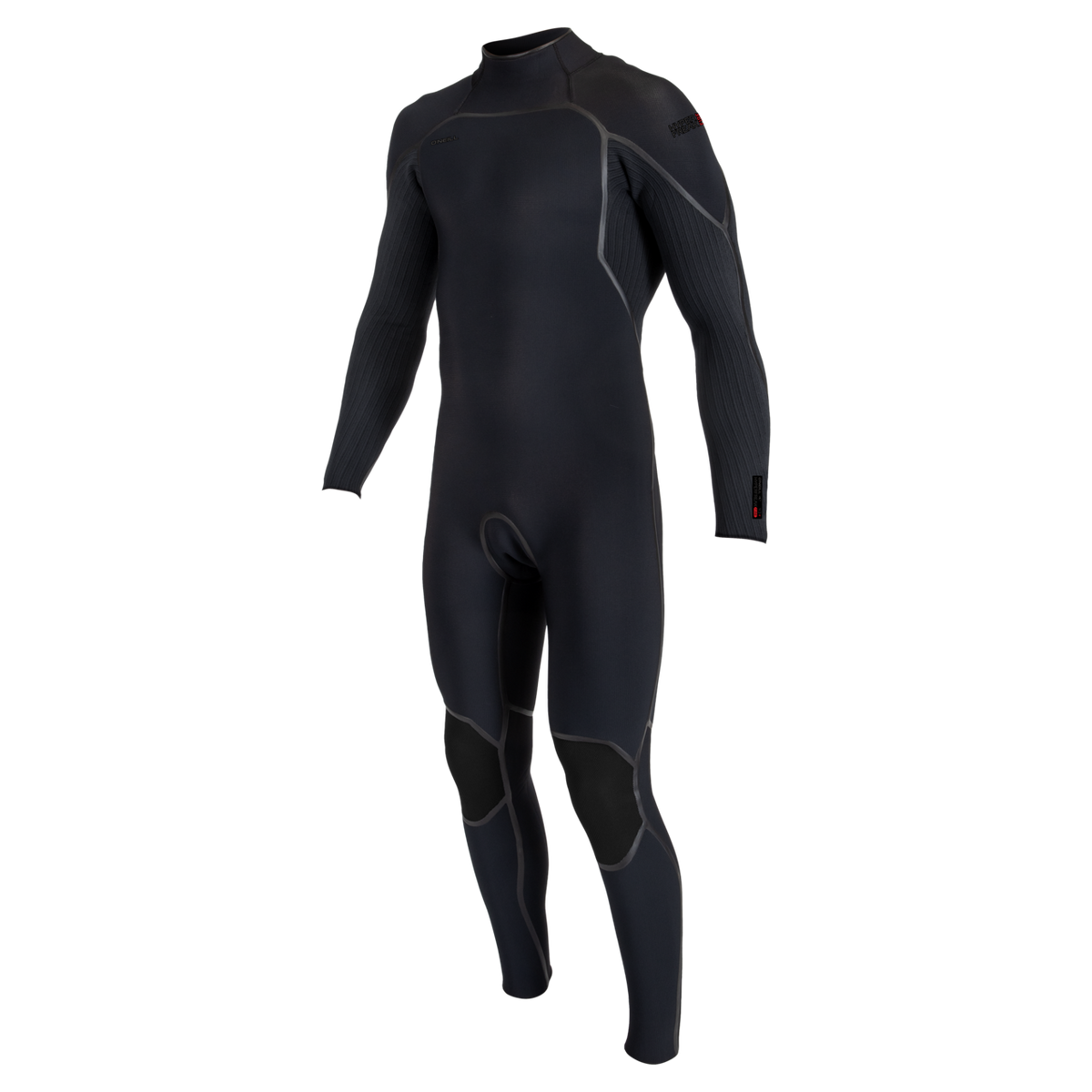 O'Neill Men's Hyperfreak Fire 4/3mm+ Back Zip Full Wetsuit — Black/Black (A00) — front