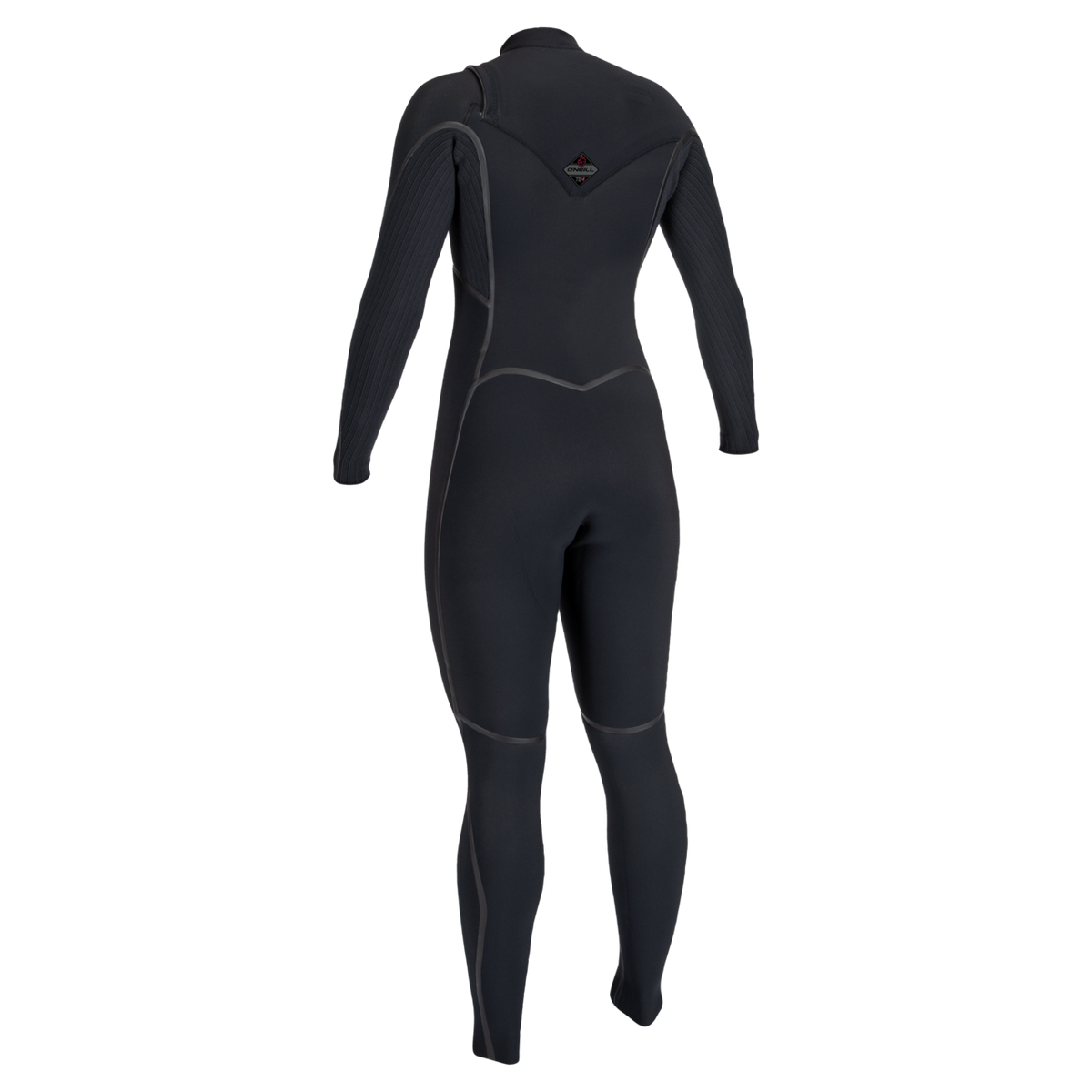 O'Neill Women's Hyperfreak Fire 4/3mm+ Chest Zip Full Wetsuit — Black/Black (A00) — additional view
