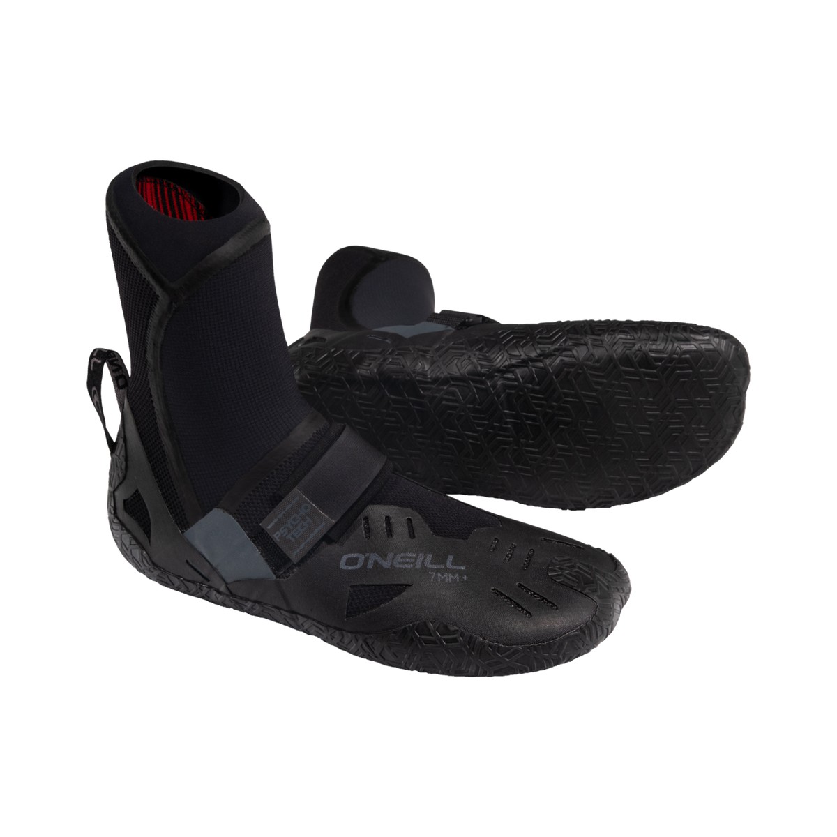 O'Neill Psycho Tech 7mm+ Round Toe Boots — Black (002) — front