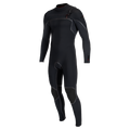 O'Neill Men's Hyperfreak Fire 5/4mm+ Chest Zip Full Wetsuit (Model 5677) — Black/Black (A00) — front