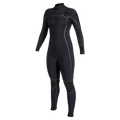 O'Neill Women's Hyperfreak Fire 5/4mm+ Chest Zip Full Wetsuit — Black/Black (A00) — front