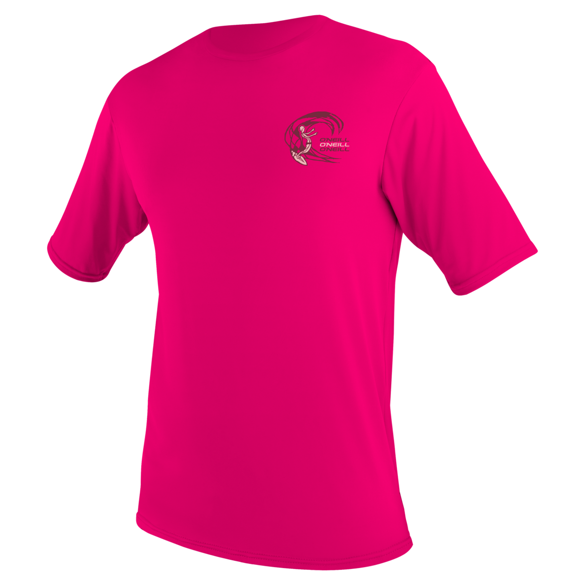 O'Neill Girls' Child Basic Skins Short Sleeve Sun Shirt — Watermelon (182) — front