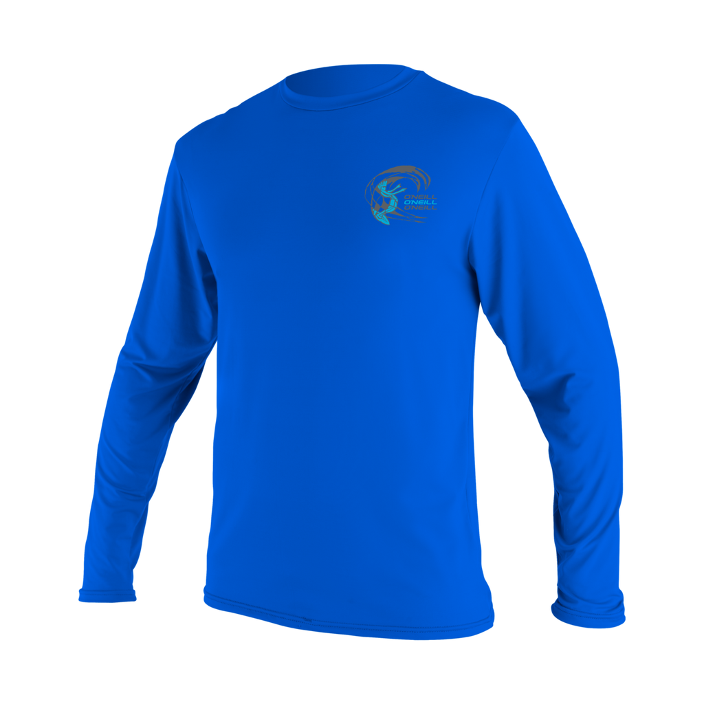 O'Neill Boys' Child Basic Skins Long Sleeve Sun Shirt — Pacific (018) — front