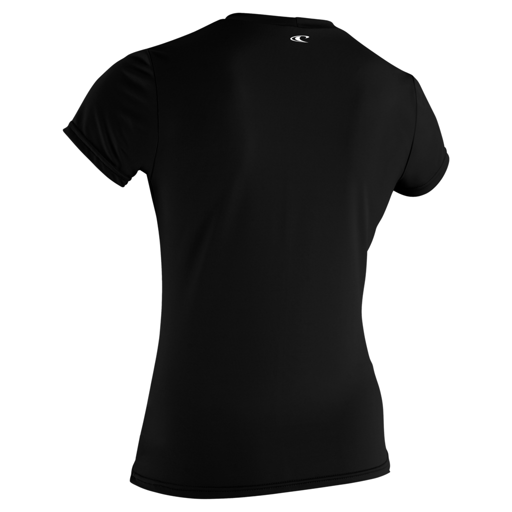 O'Neill Women's Basic Skins Short Sleeve Sun Shirt — Black (002) — additional view