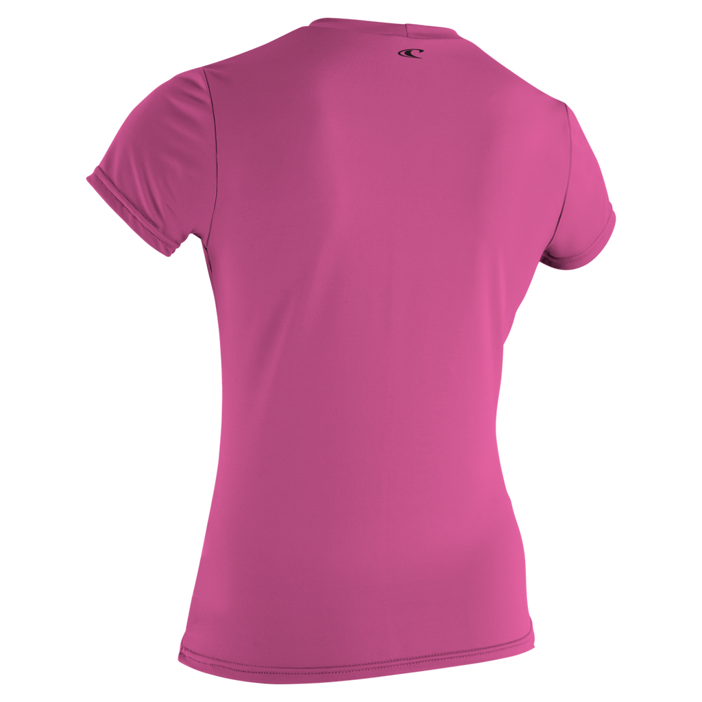O'Neill Women's Basic Skins Short Sleeve Sun Shirt — Fox Pink (173) — additional view