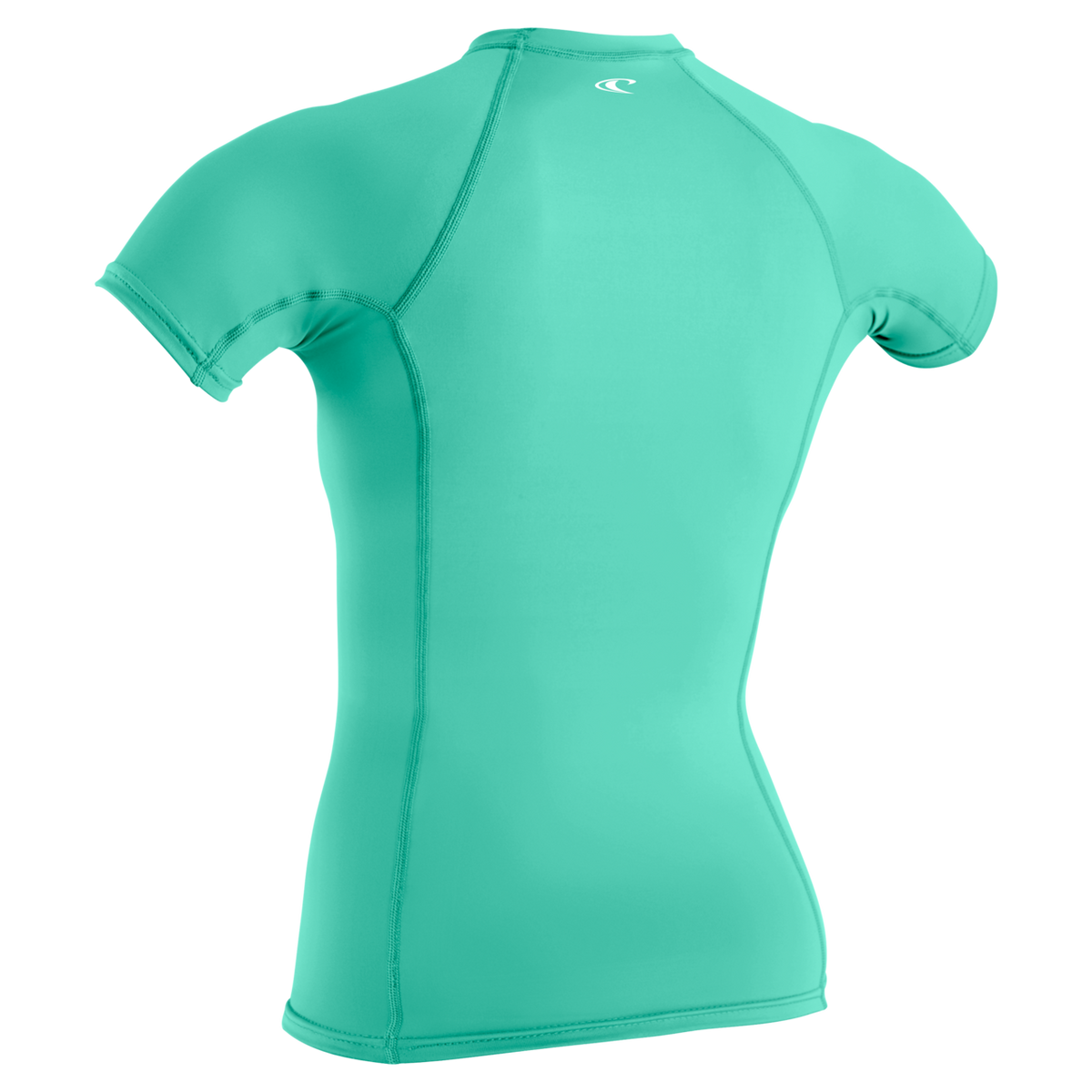 O'Neill Women's Basic Skins Short Sleeve Rash Guard — Light Aqua (216) — additional view