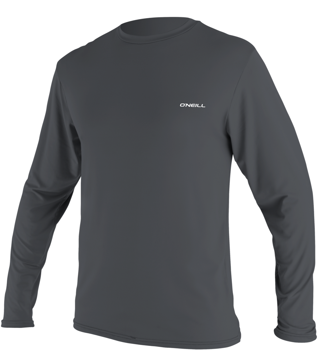 O'Neill Men's Basic Skins Long Sleeve Sun Shirt — Graphite (009) — front