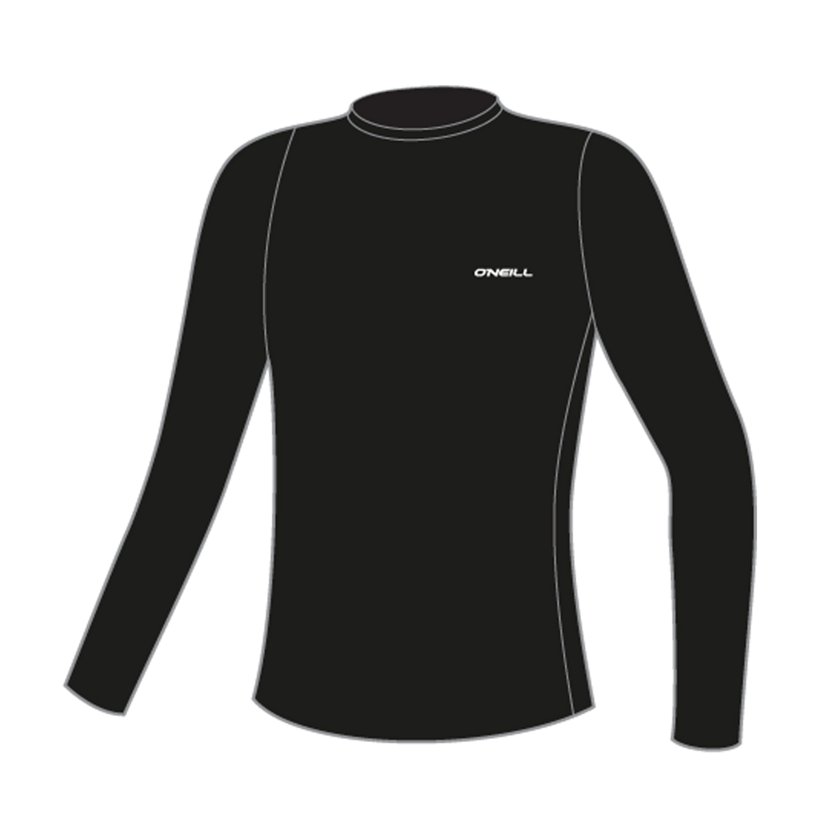 O'Neill Women's Basic Skins Long Sleeve Sun Shirt — Black (002) — front