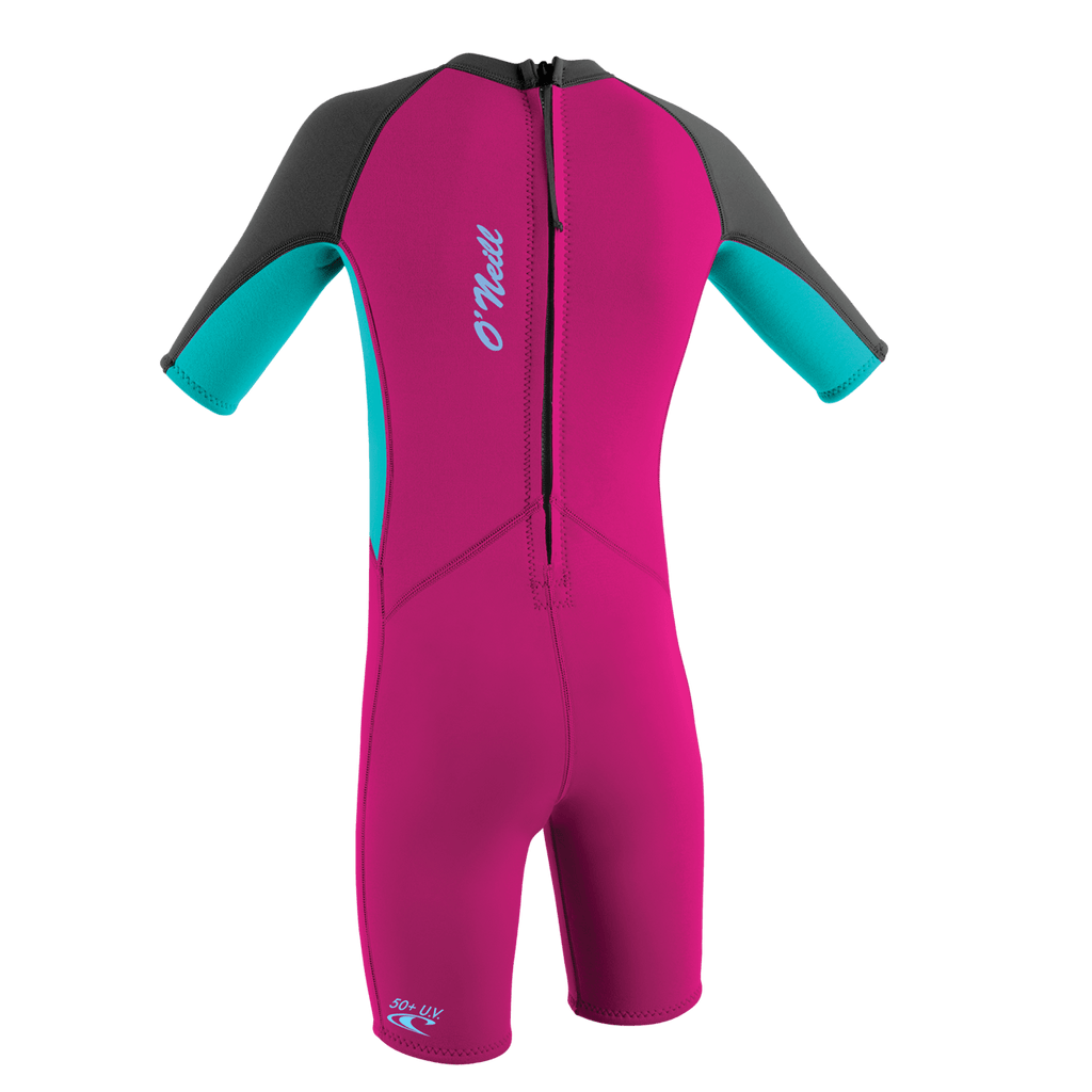 O'Neill Wetsuits - O'Neill Toddler Reactor-2 2mm Back Zip Short Sleeve Spring - Girls Wetsuit - The Kitesurf Centre