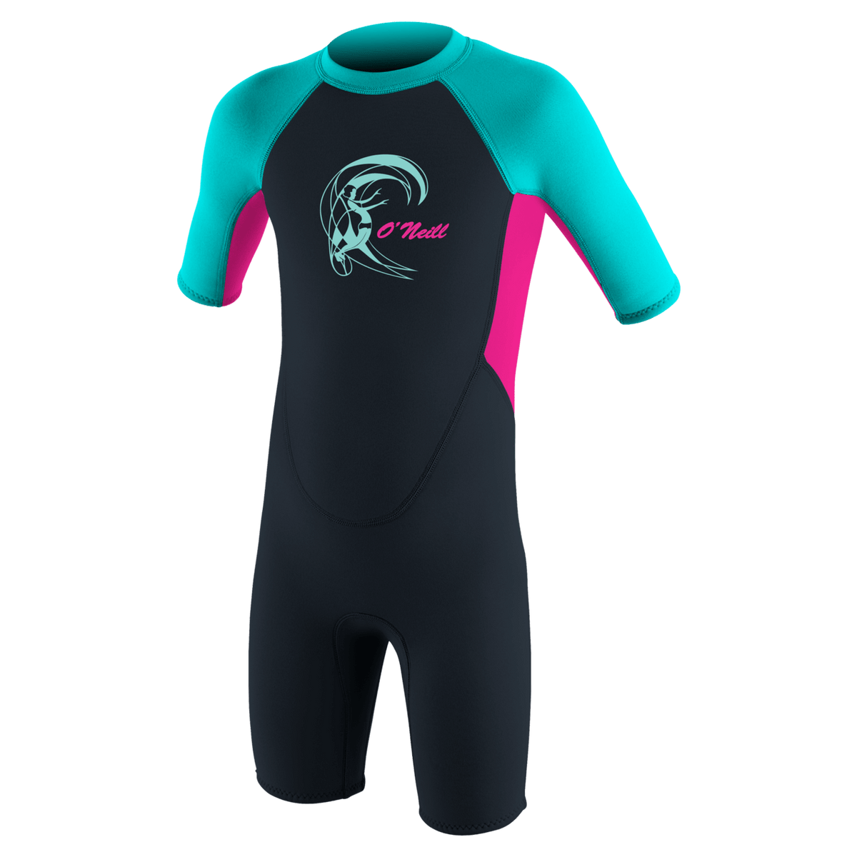 O'Neill Wetsuits - O'Neill Toddler Reactor-2 2mm Back Zip Short Sleeve Spring - Girls Wetsuit - The Kitesurf Centre